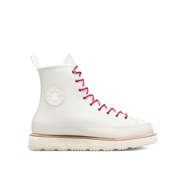 Converse Chuck Taylor Egret Ivory Leather Crafted Boot Women’s Size 9.5 - Picture 3 of 16